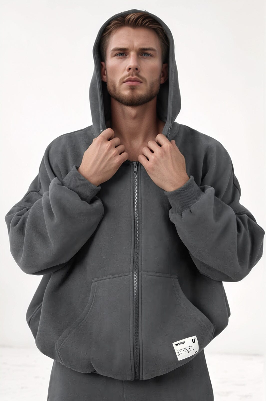 USQUARED Empower Oversized Full Zipper Hoodie Unisex Zipper Hoodie USQUARED